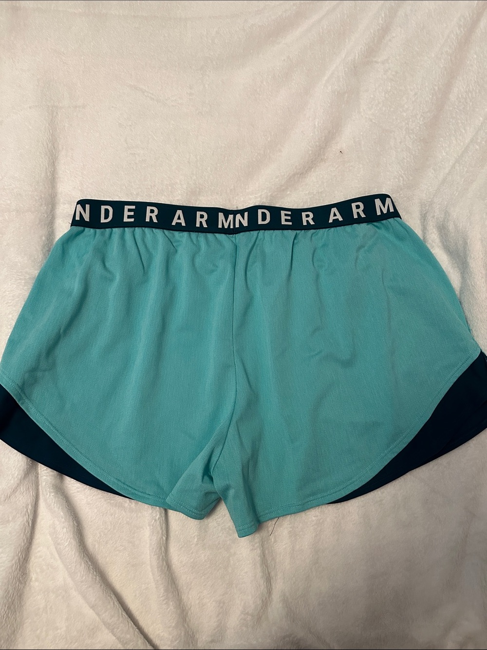 Under Armour Women's Teal and Navy Athletic Shorts - Picture 2 of 3
